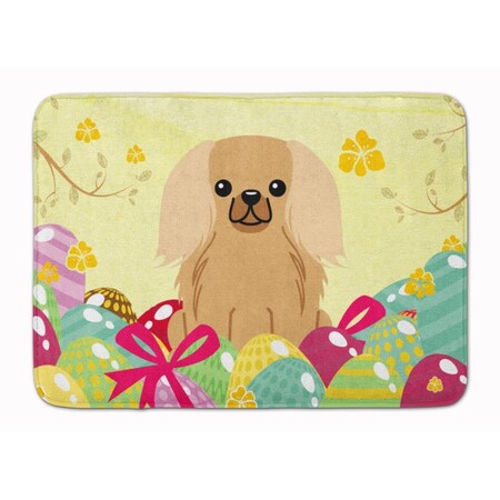 Carolines Treasures Easter Eggs Pekingnese Fawn Sable Machine Washable Memory Foam Mat BB6104RUG